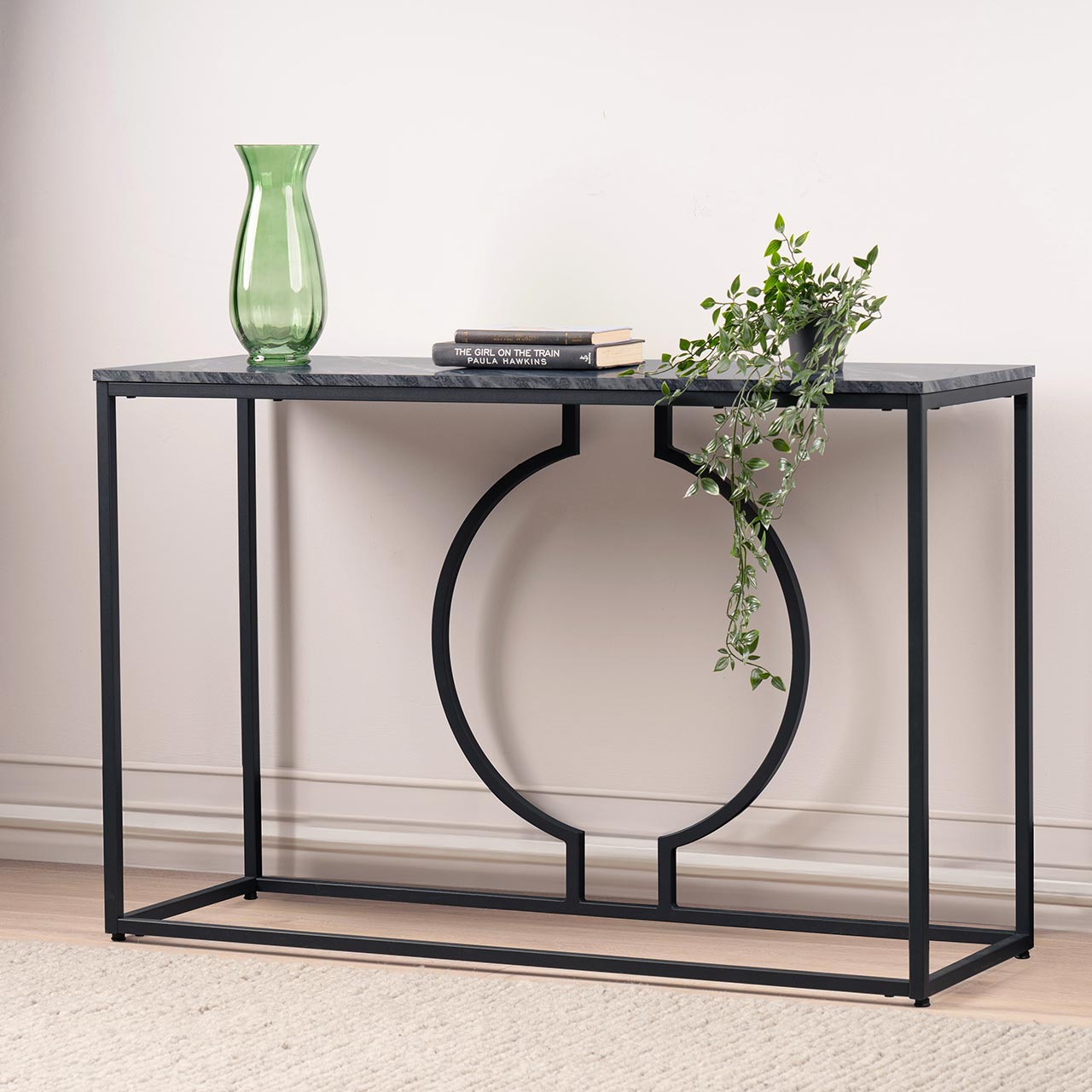 Alora Black Metal Console Table - KD 36