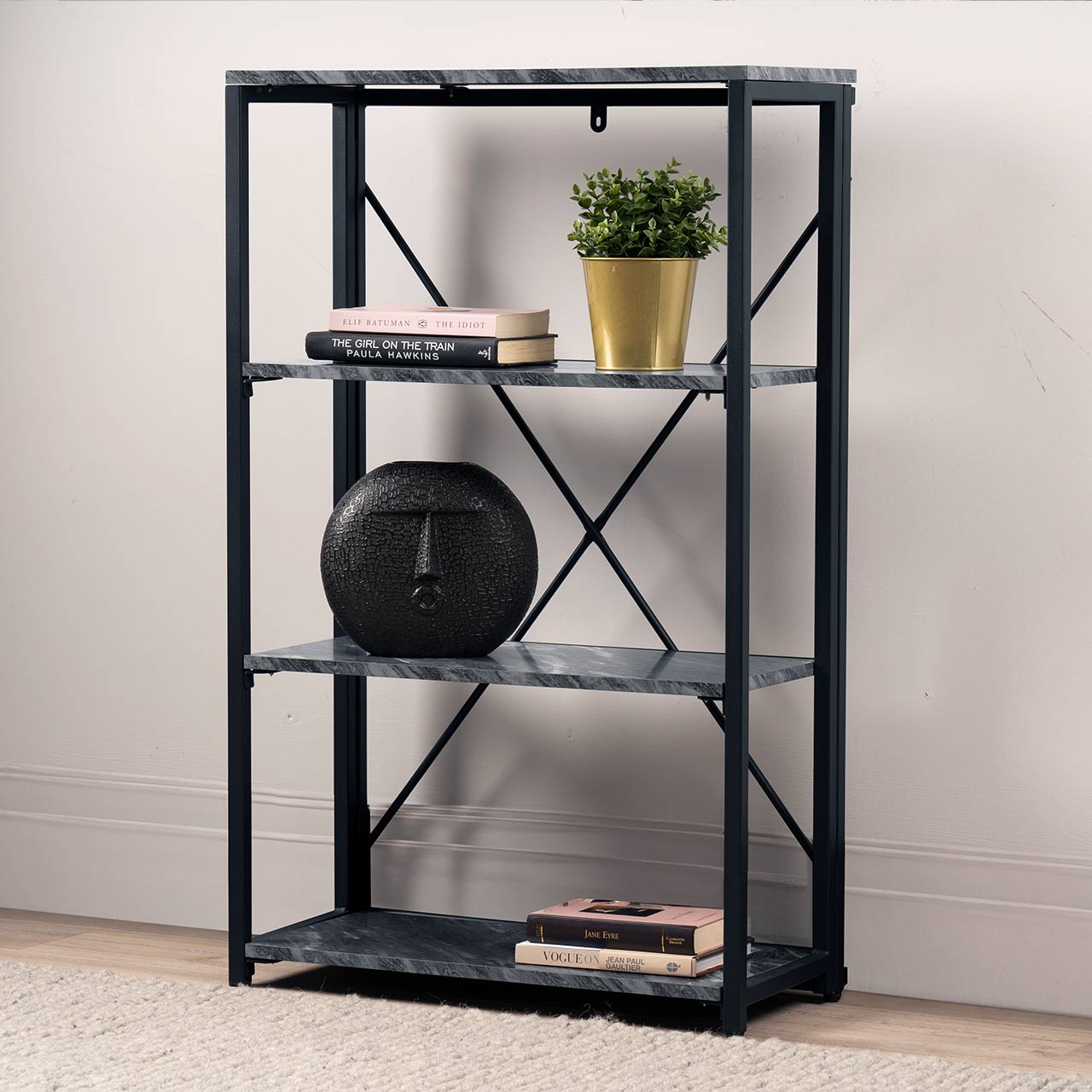 Alora 105cm 4-Tier Black Display Unit 37