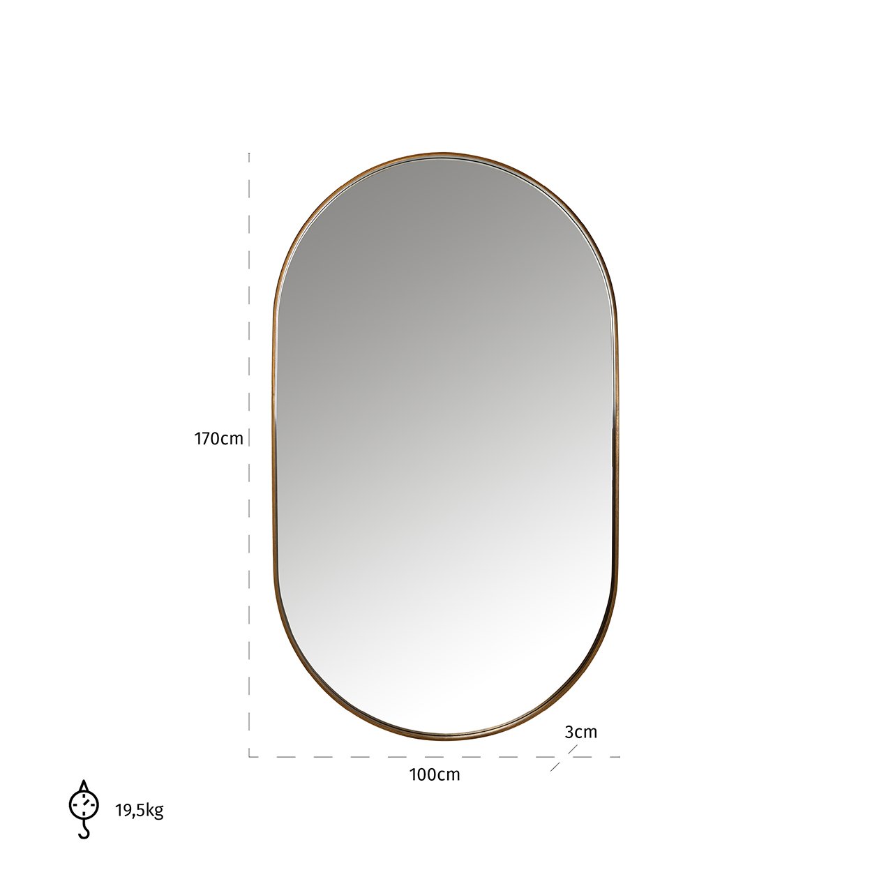 Mirror Skylar (Gold)- Richmond Interiors