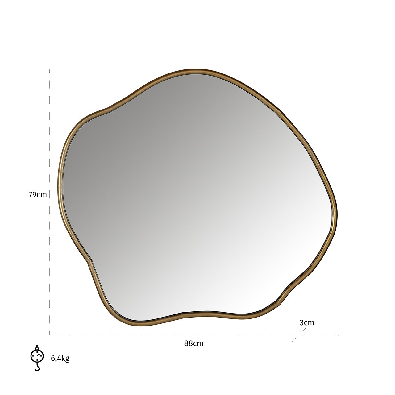 Mirror Allyson (Brushed Gold)- Richmond Interiors