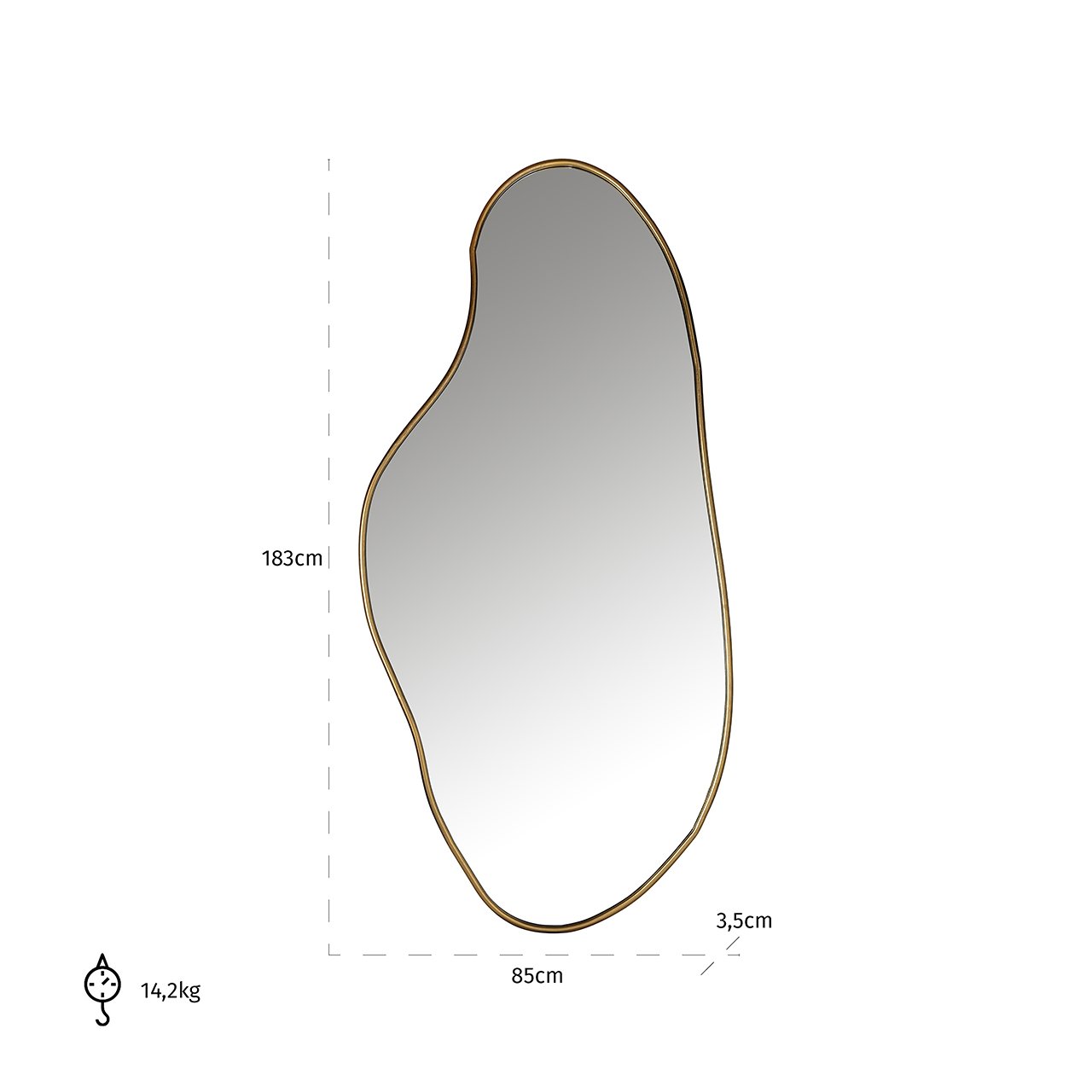 Mirror Alton (Brushed Gold)- Richmond Interiors