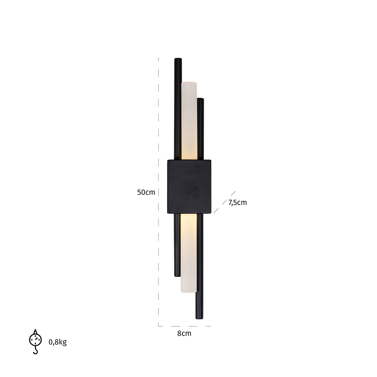 Wall lamp Mylas black (Black)- Richmond Interiors