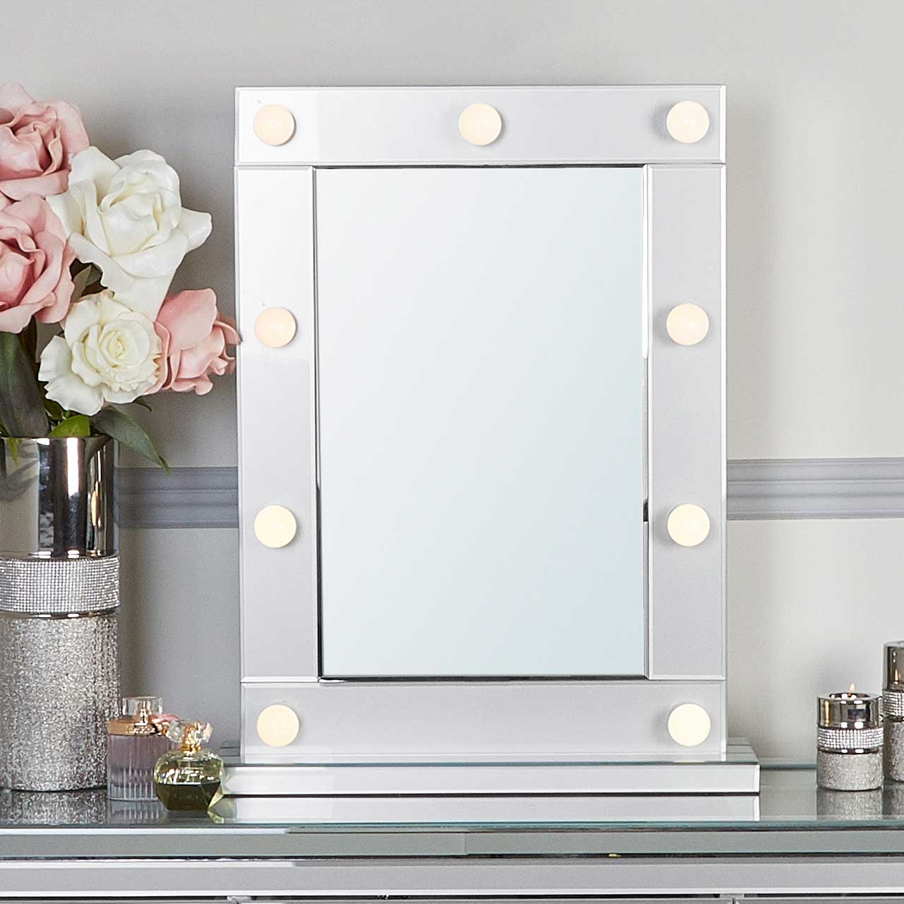 Grey Manhattan Broadway 9 Light Vanity Mirror