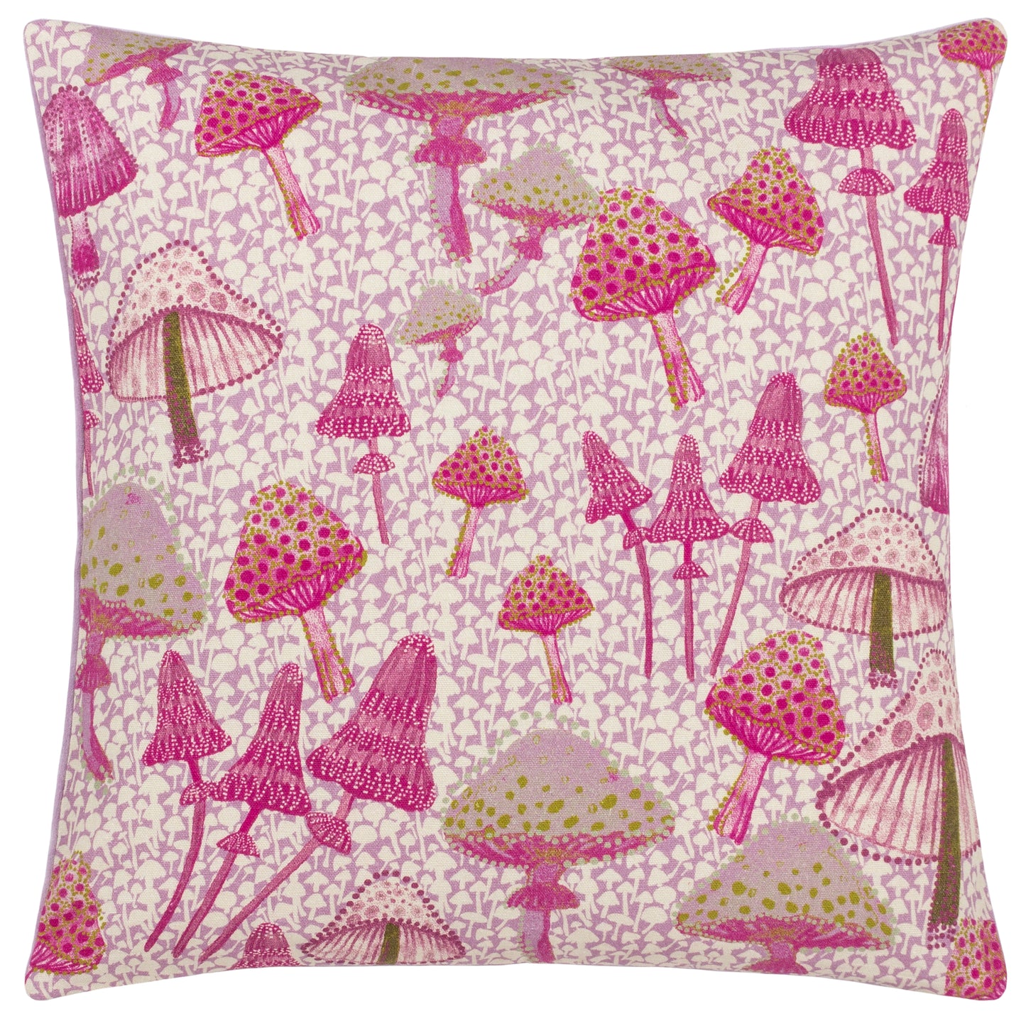 MUSHROOM FIELDS 45X45 FEATHER FILLED CUSHION LILAC