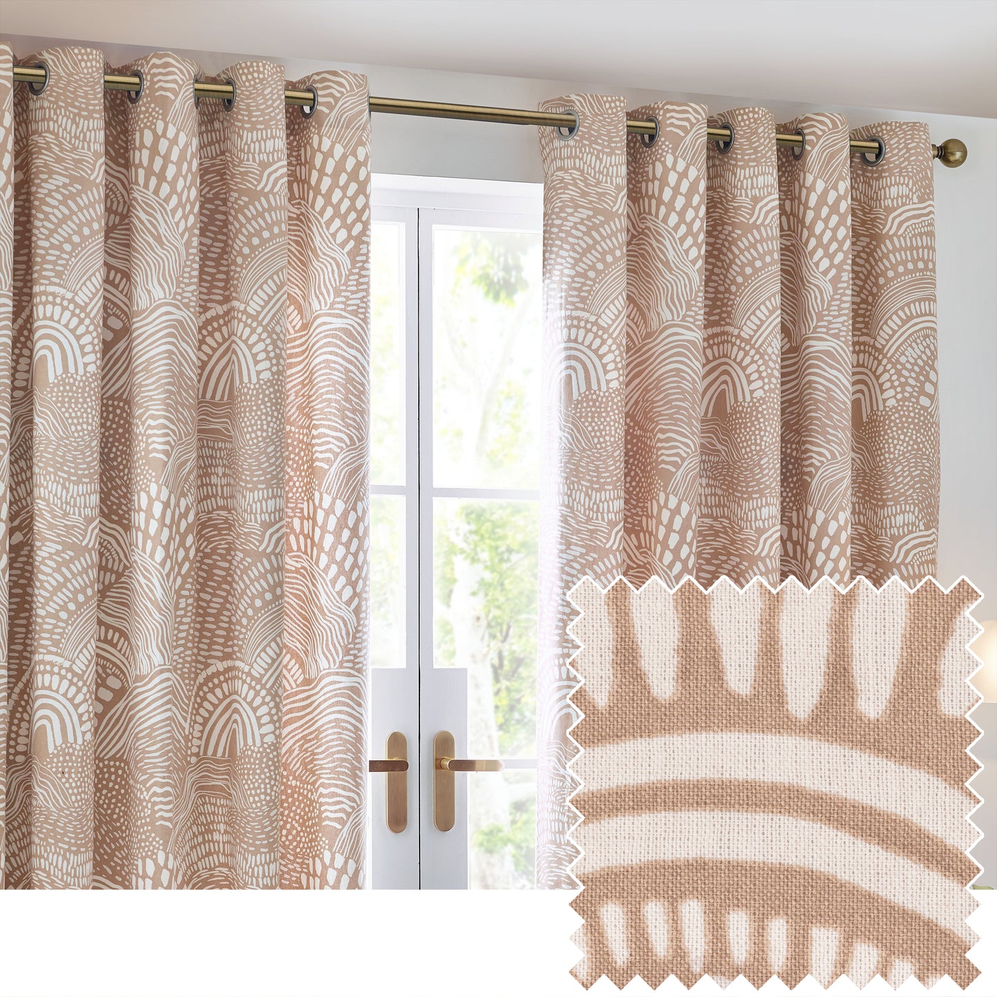 NOLA 168X229 EYELET CURTAINS OAT