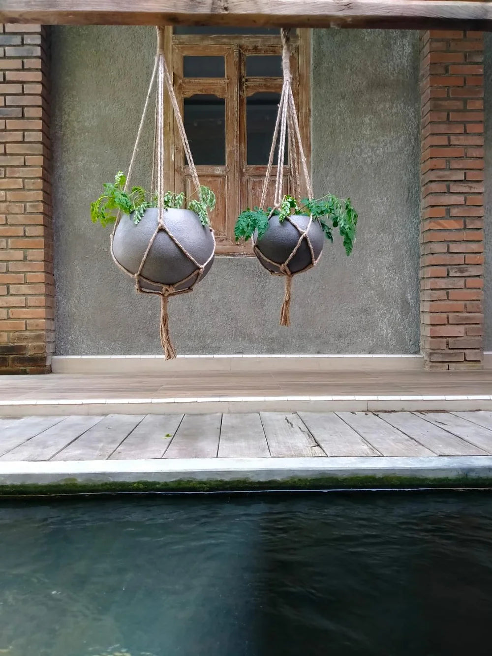 Grey Hanging Bowl (set of 2)