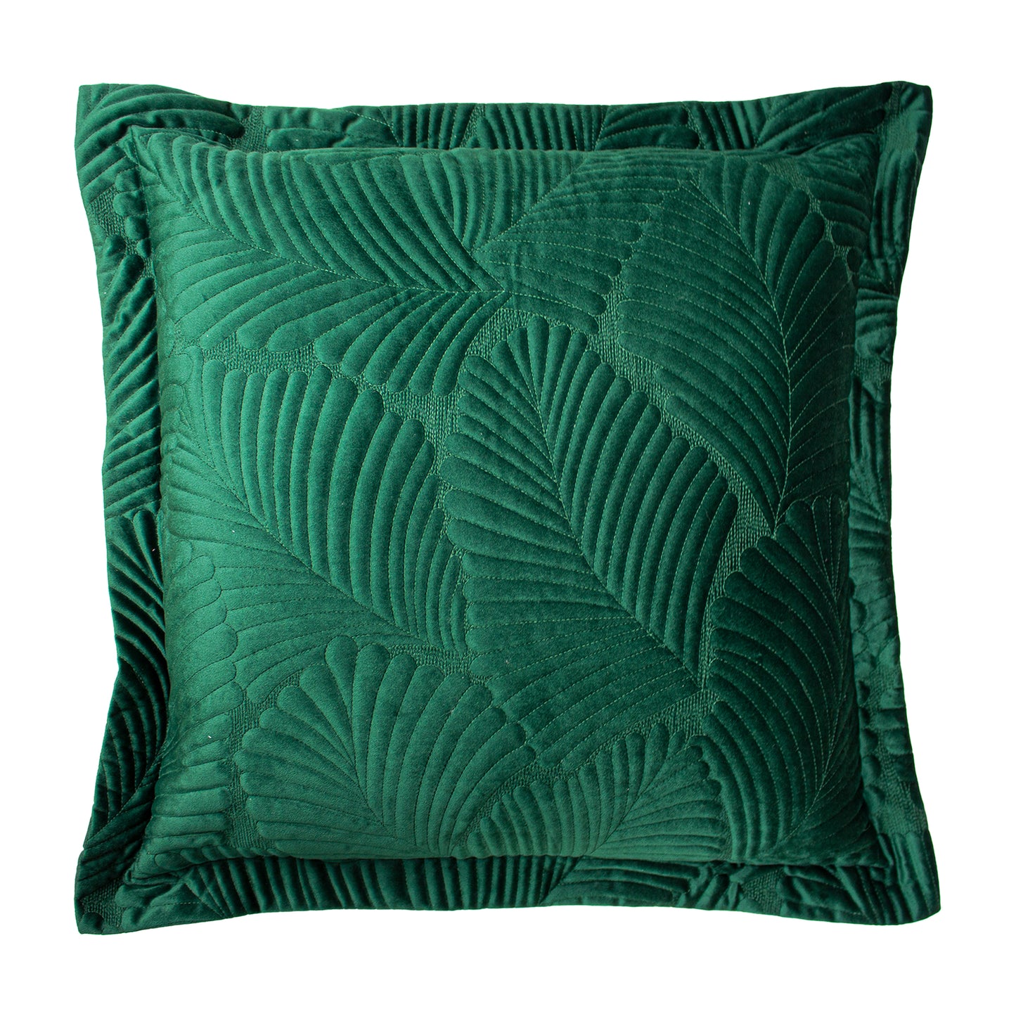PALMERIA 60X60 QUILT FEATHER FILLED CUSHION EMERALD