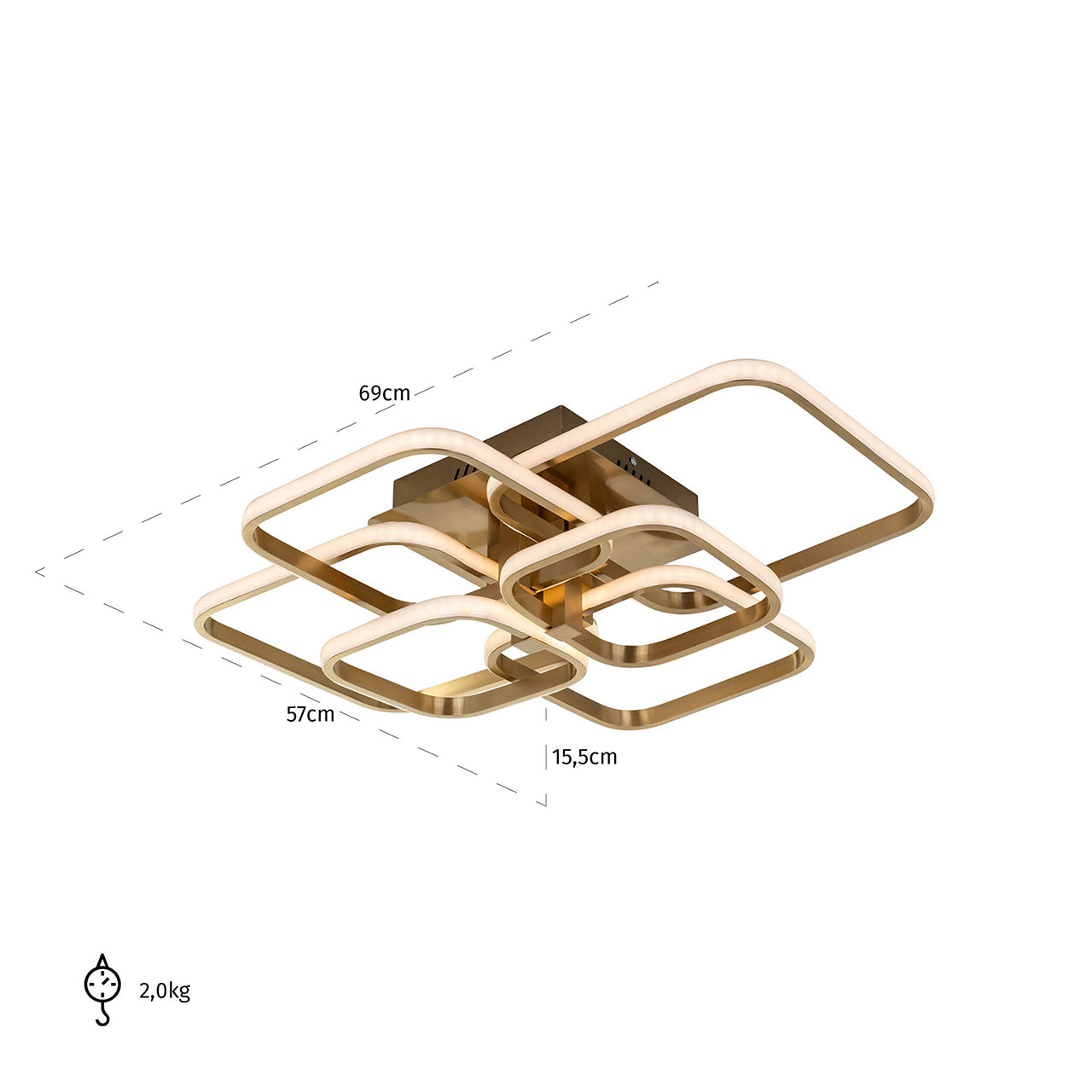 Ceiling light Cailey (Brushed Gold)- Richmond Interiors