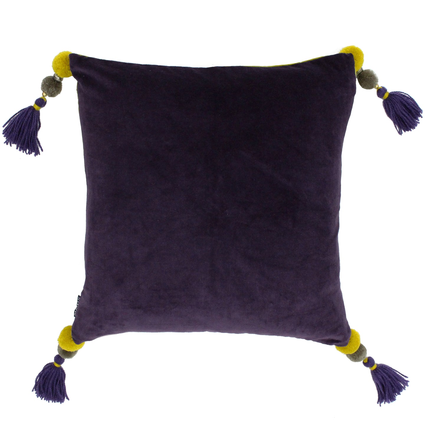 POONAM 45X45 FEATHER FILLED CUSHION DAMSON/LEMCU