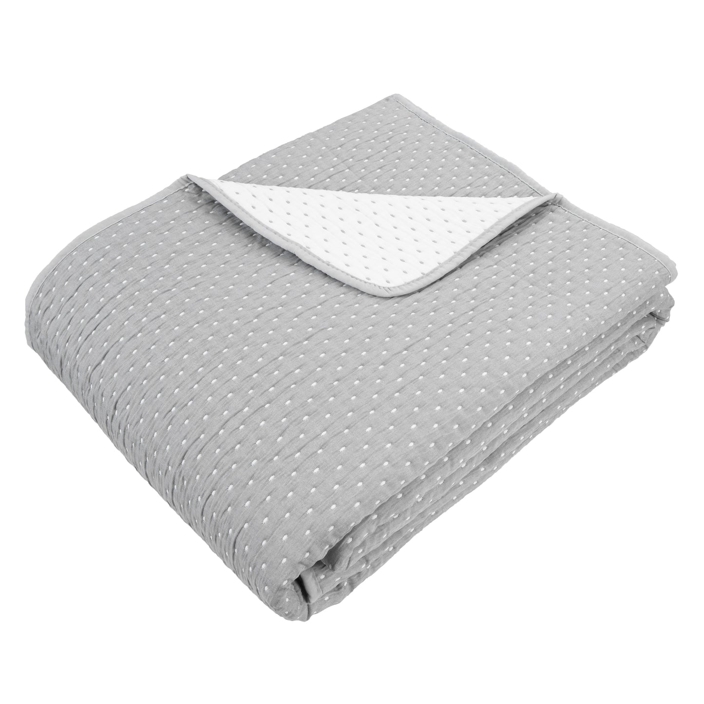 TACTILE JAQ DOT QUILT GREY 240 X 260