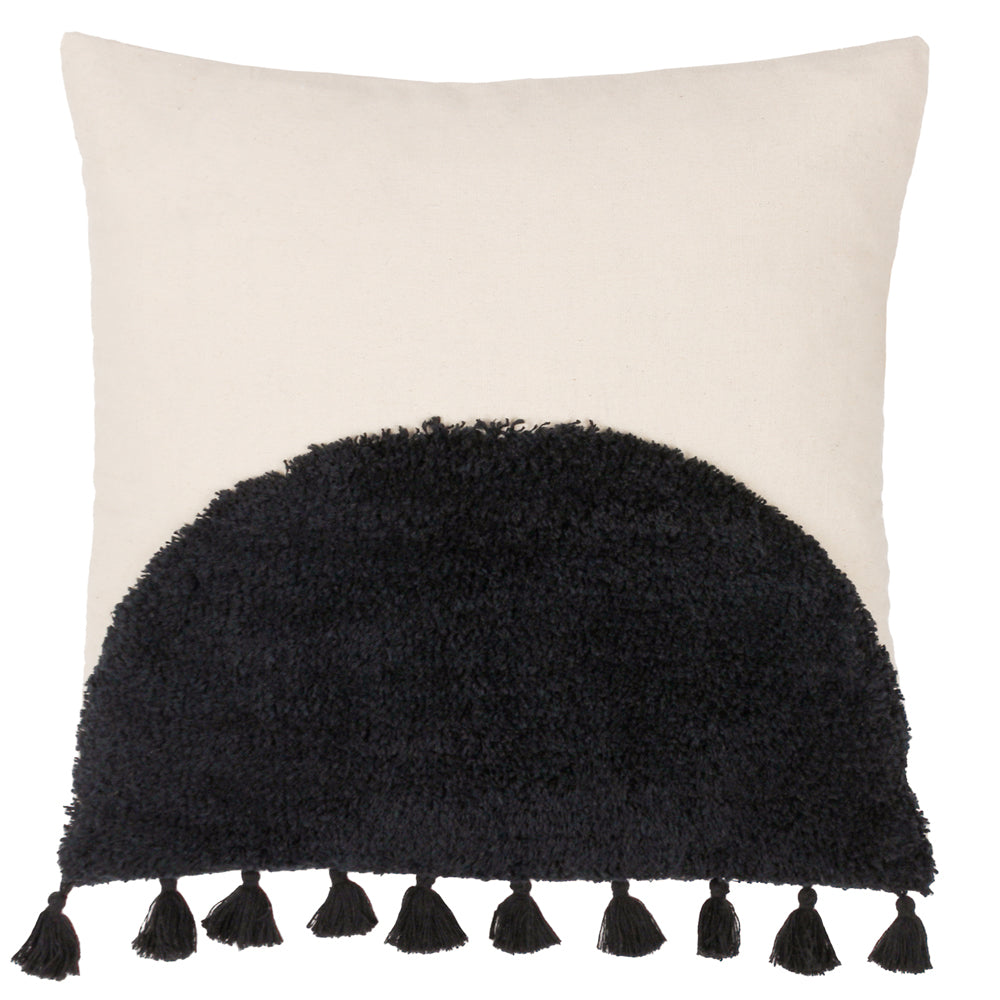 RADIAN 45X45 FEATHER FILLED CUSHION NATURAL/BLACK