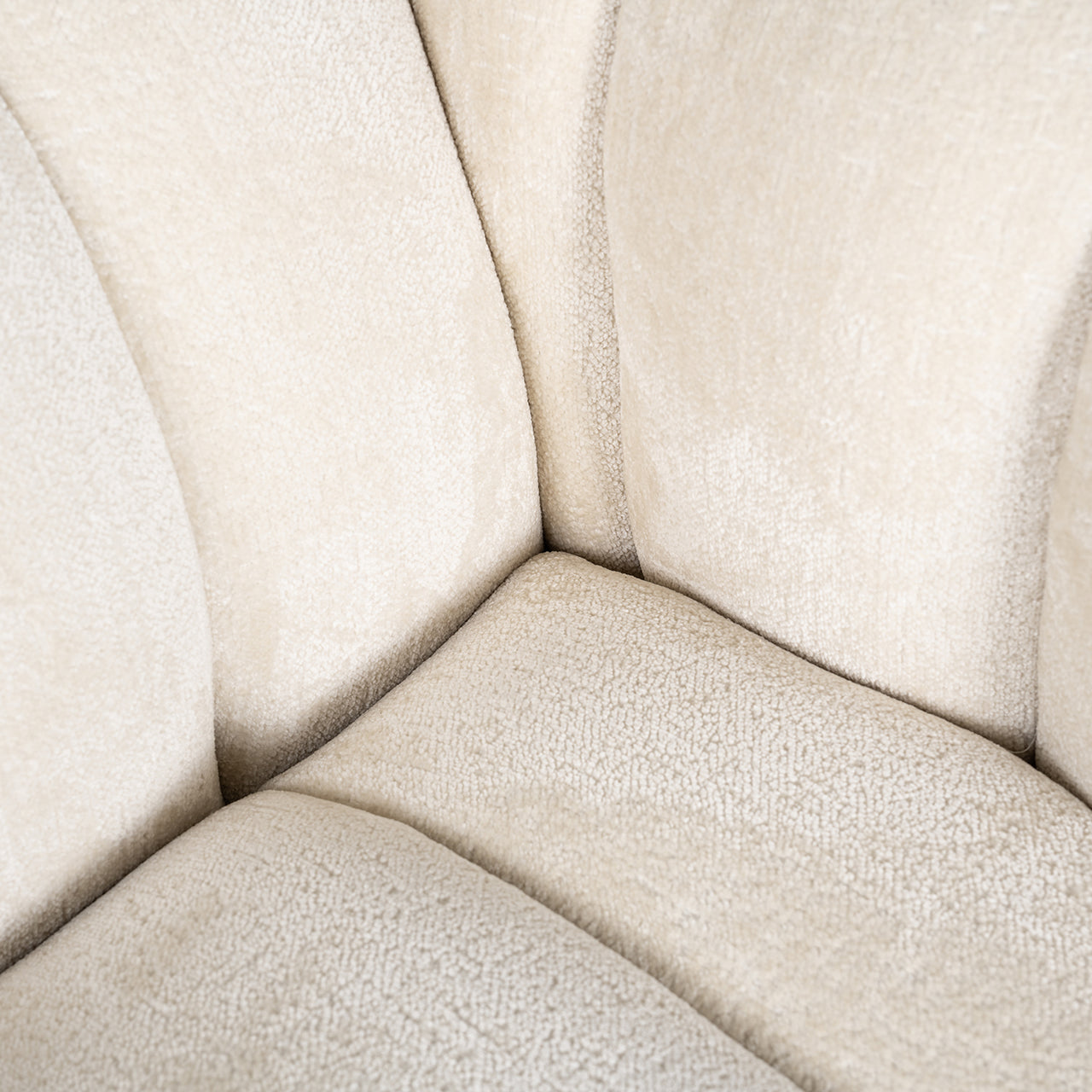 Lounge chair Beaudy white chenille fire retardant (FR-Bergen 900 white chenille)- Richmond Interiors