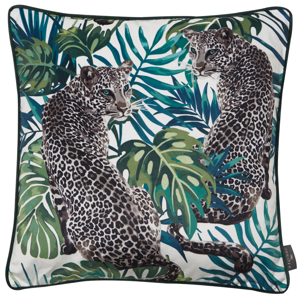 PRINTED LEOPARDS IN JUNG SCENE 45 X 45