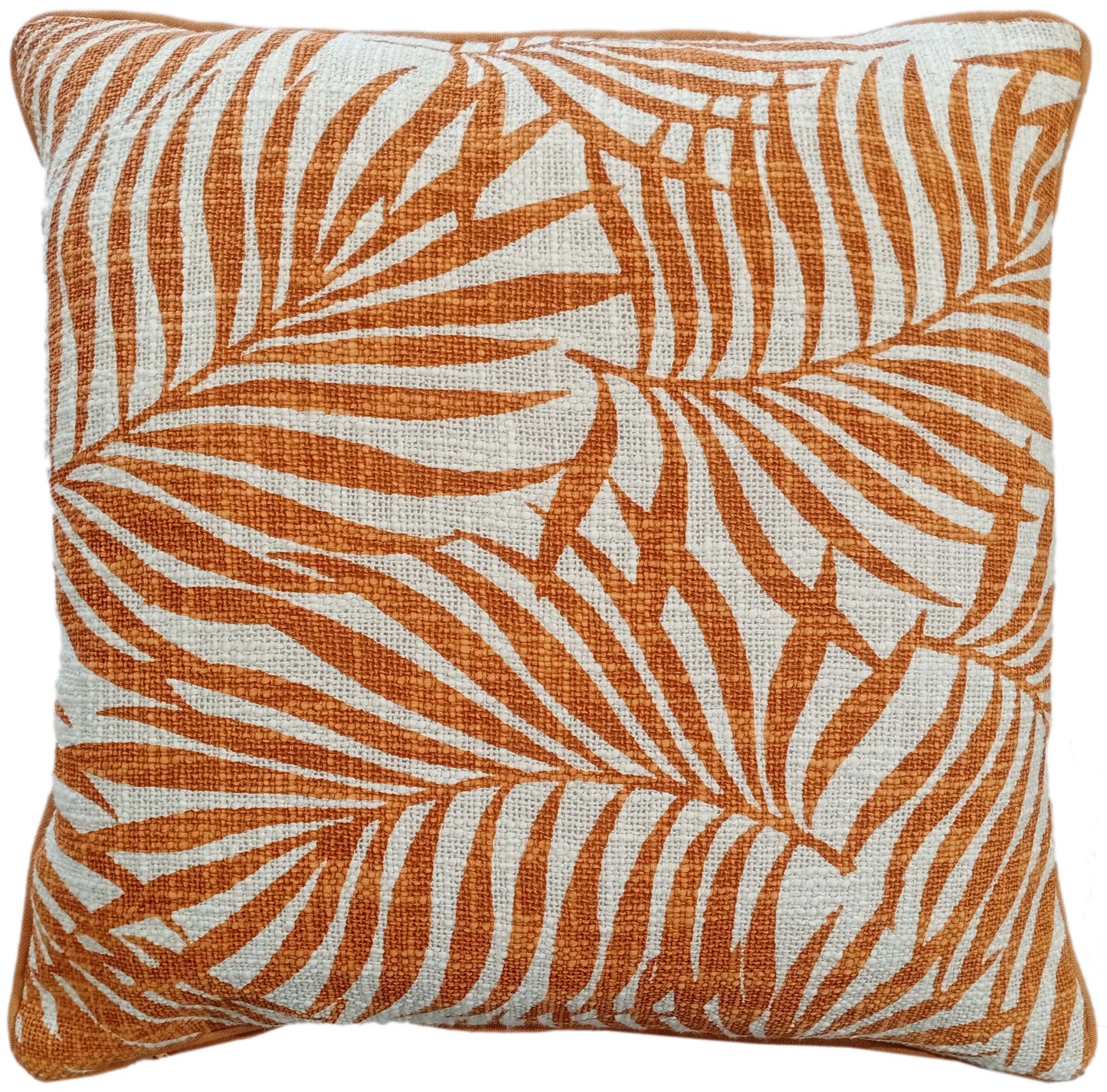 LEAF PRINT ON LOOSE WEAVE ORANGE 45 X 45