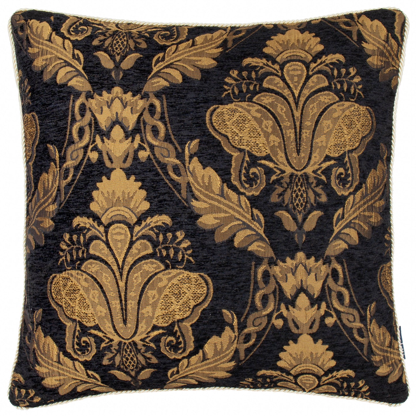 SHIRAZ FEATHER FILLED CUSHION 45X45 BLACK
