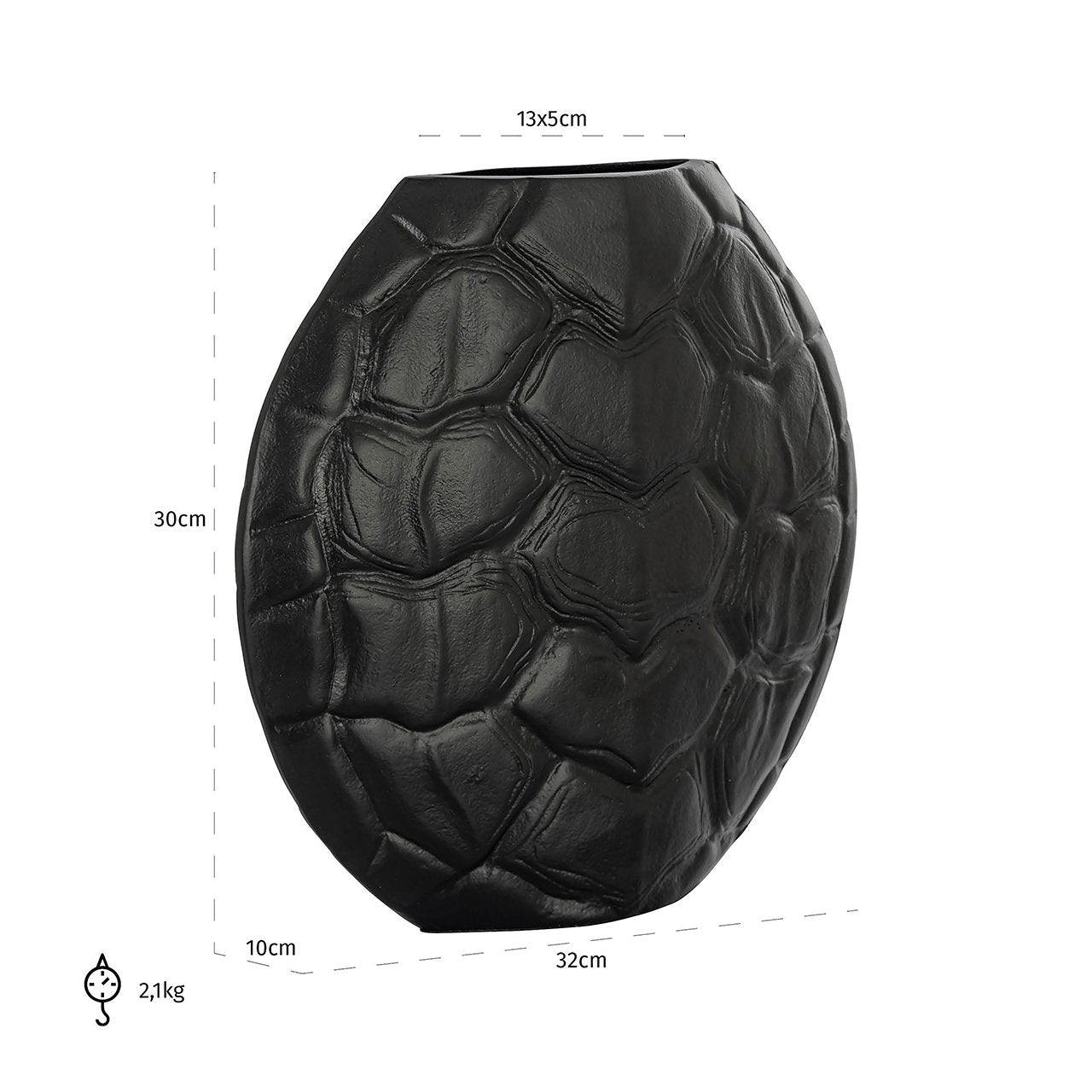 Vase Ines (Black)- Richmond Interiors