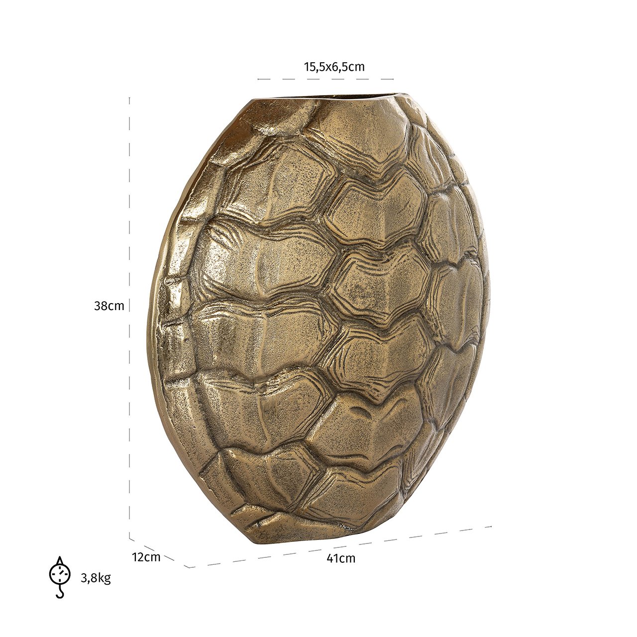 Vase Lena (Brushed Gold)- Richmond Interiors