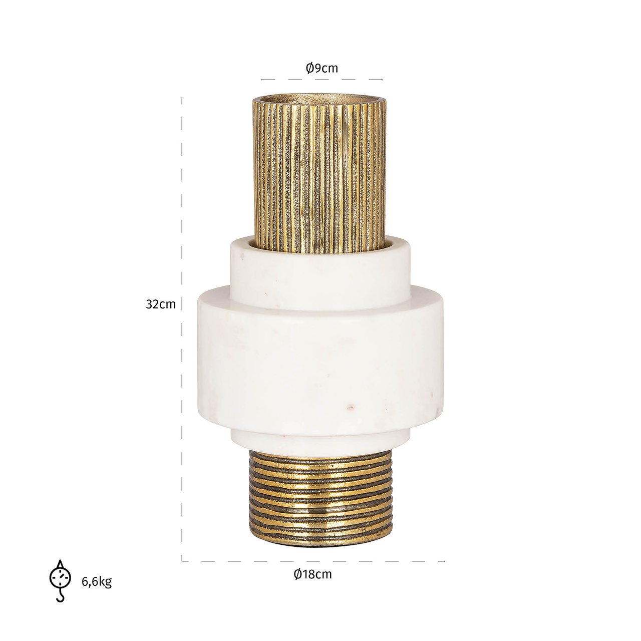 Vase Kai shiny brass (Gold)- Richmond Interiors