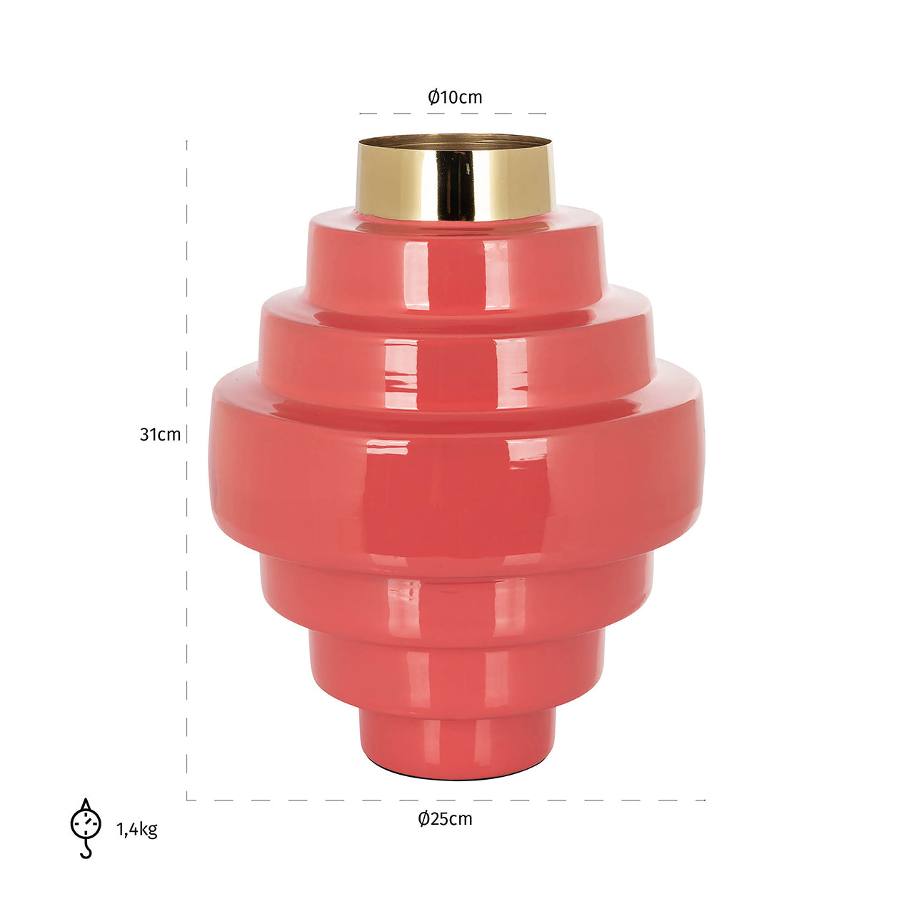 Vase Akelei pink (Pink)- Richmond Interiors