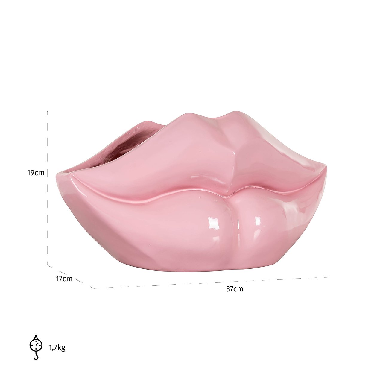 Vase Lippo pink (Pink)- Richmond Interiors