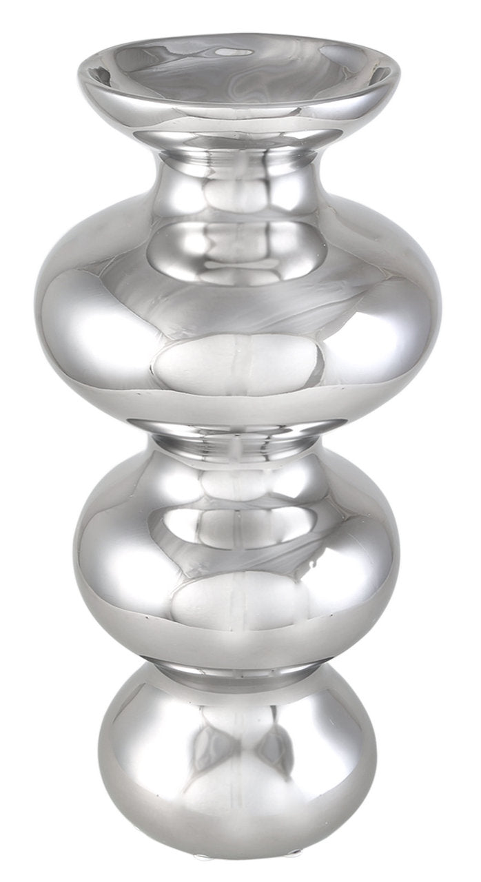 54cm Ceramic Vase Silver