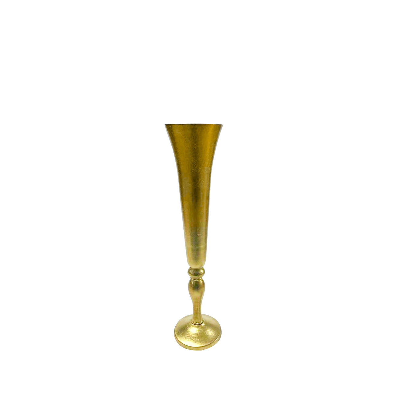 69cm Fluted Vase Gold