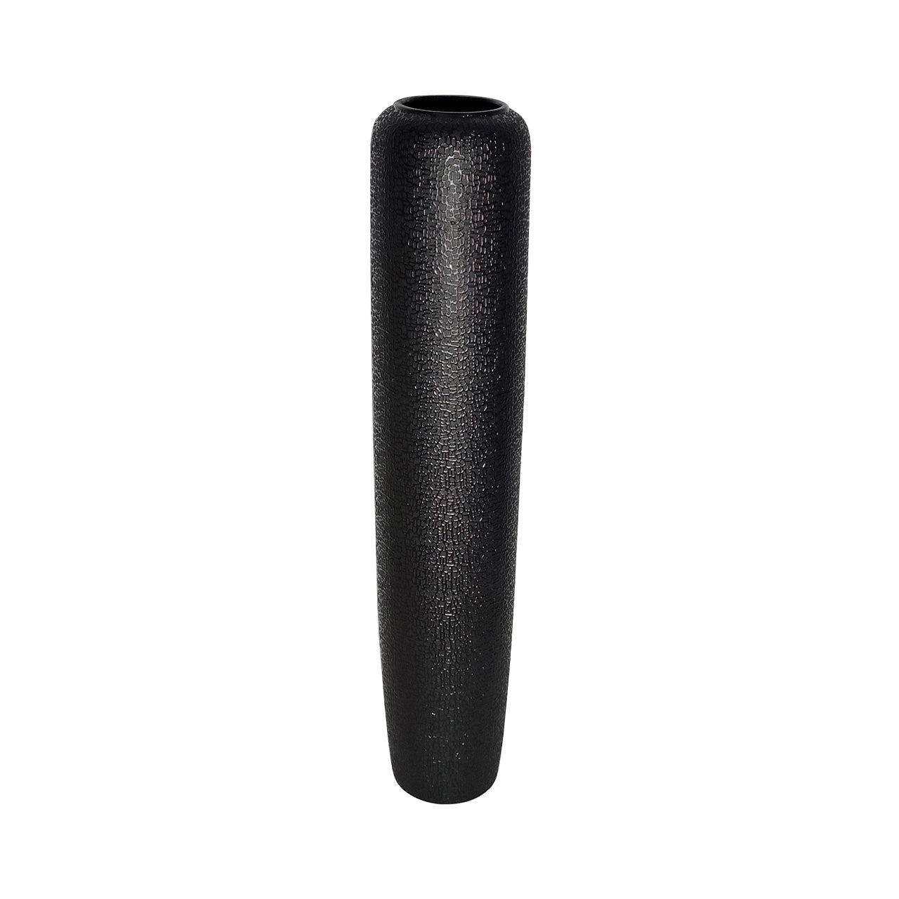90.5cm Black Textured Ceramic Floor Vase