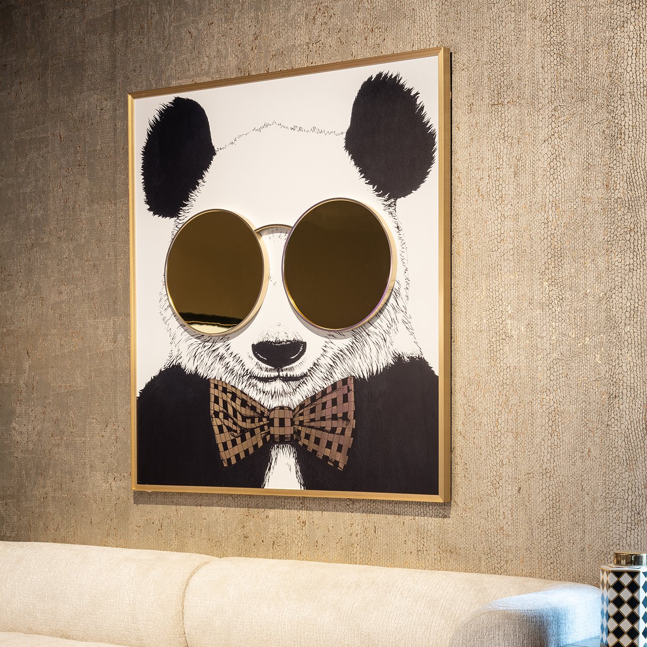 Wall art shiny Panda- Richmond Interiors