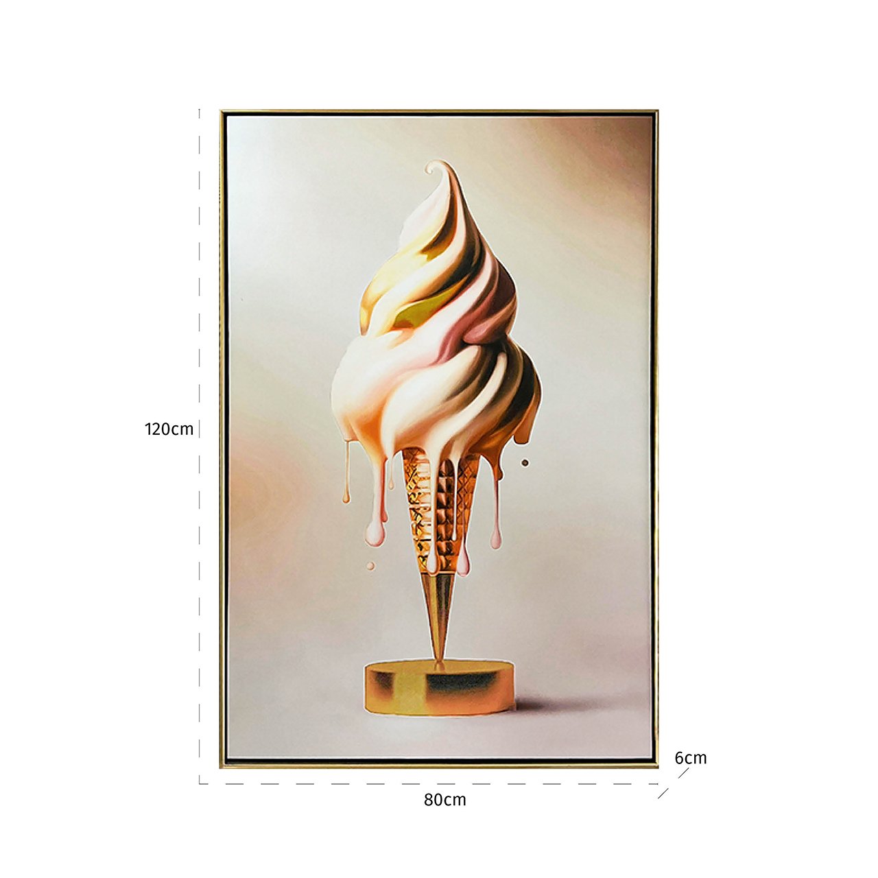 Wall art Icecream (Gold)- Richmond Interiors
