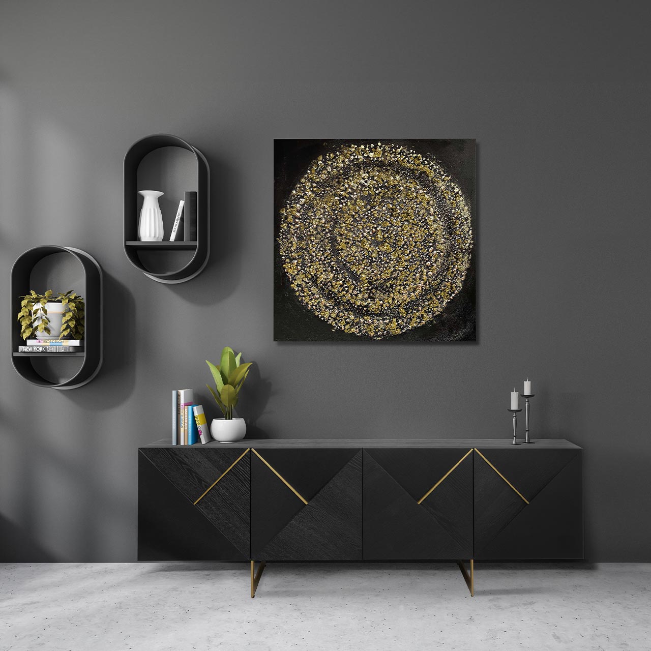 Ivanna 4 Door Sideboard Espresso Oak