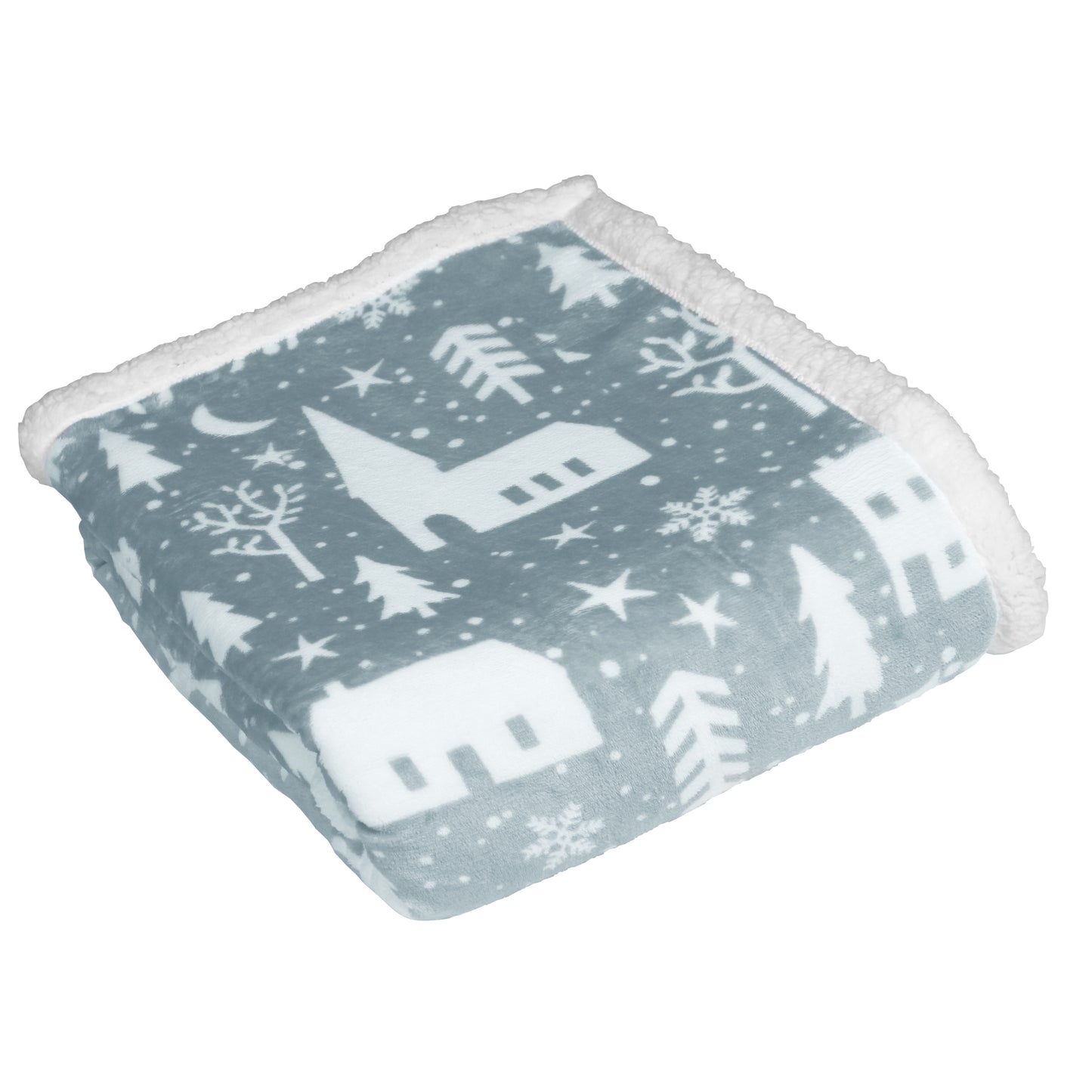 WINTER WALK 130X150 THROW MIST BLUE