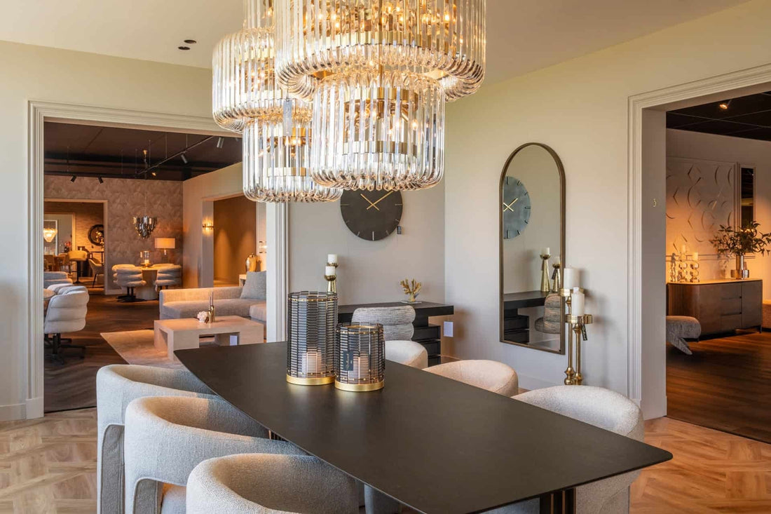 Richmond Interiors dining table and accessories styled in a luxury home — Xshowhome
