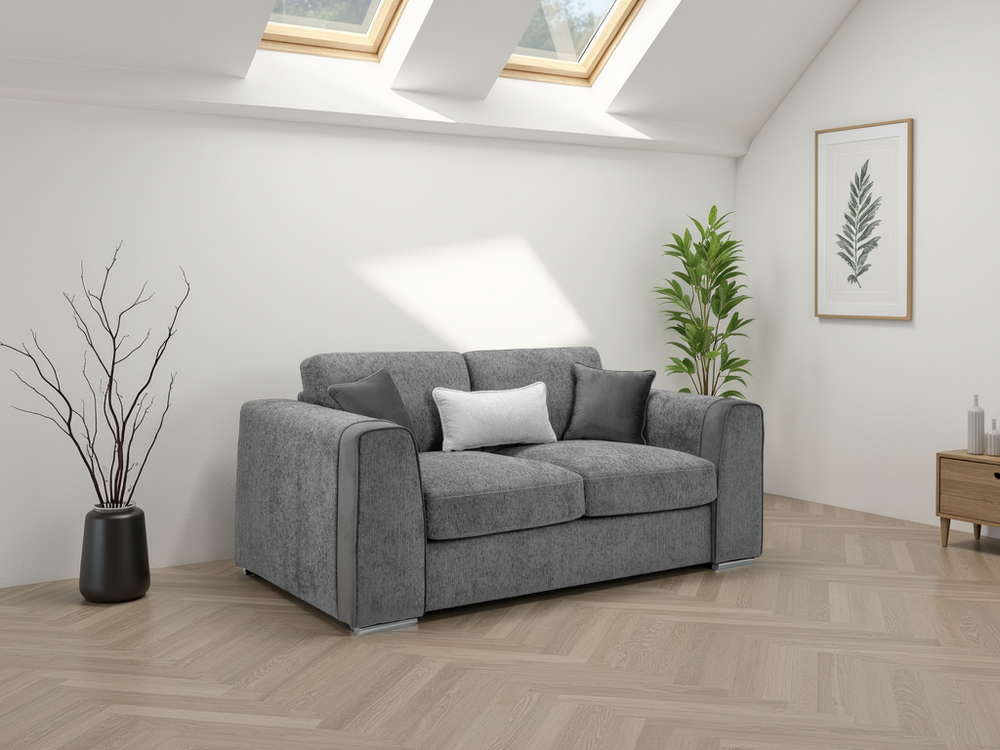Naples Sofa Grey 2 Seater - Xshowhome