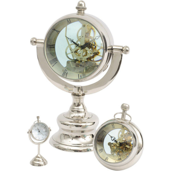 Cooper Nickel Paperweight Clock by Libra, image 2