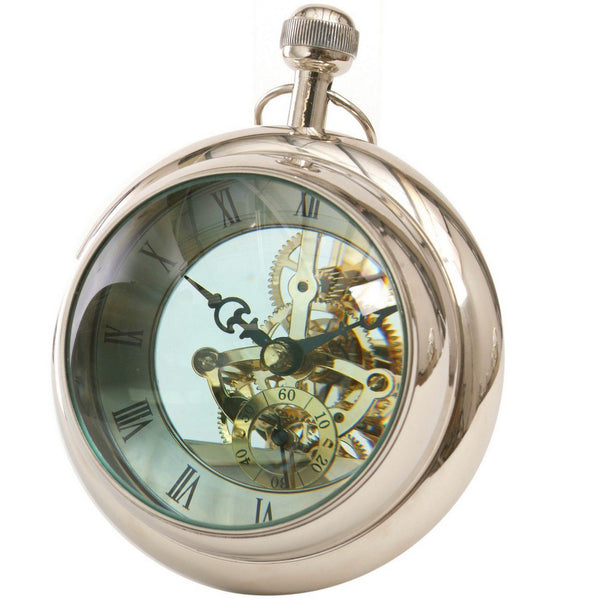 Cooper Nickel Paperweight Clock by Libra