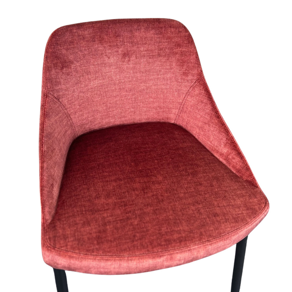 Vai Barstool - Bella Velour Coral - Tommy Franks