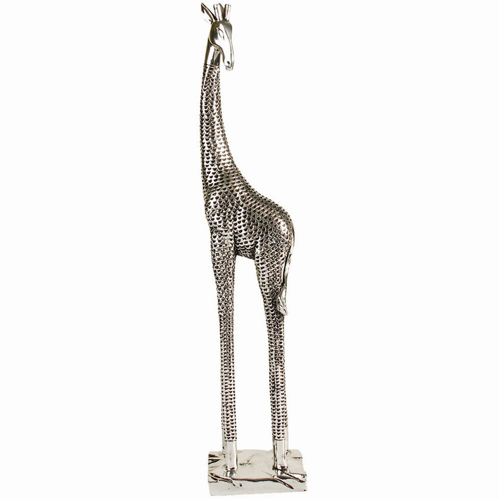 Silver Giraffe Sculpture Small by Libra