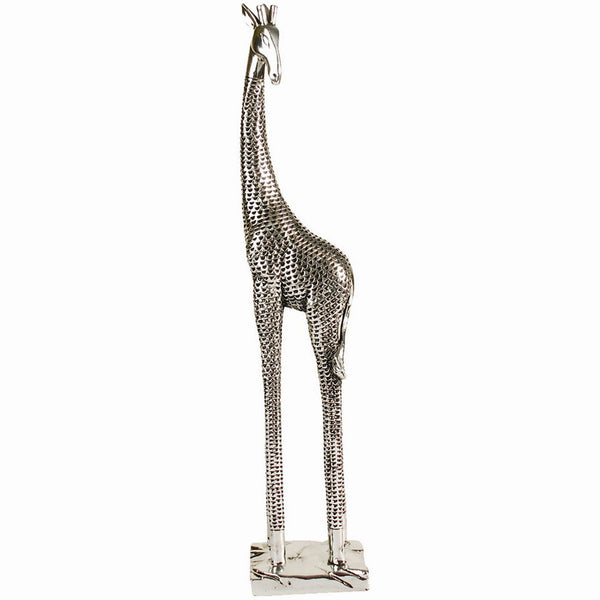 Silver Giraffe Sculpture Small by Libra