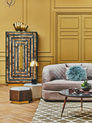 Fiji Three Seat Grey Cotton Velvet Sofa detail image – Xshowhome furniture