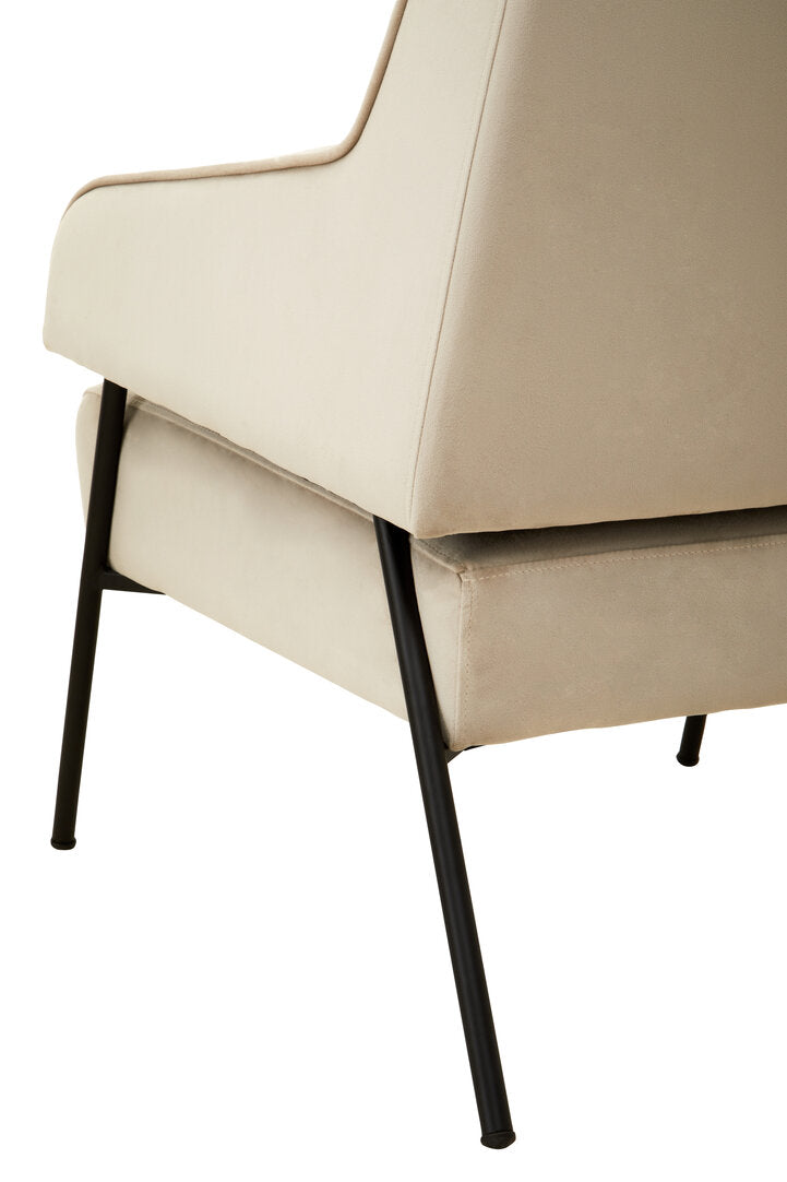 Henia Cream Velvet Chair – Xshowhome furniture