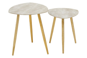 Cadio Set Of Two Shagreen Tables detail image – Xshowhome furniture