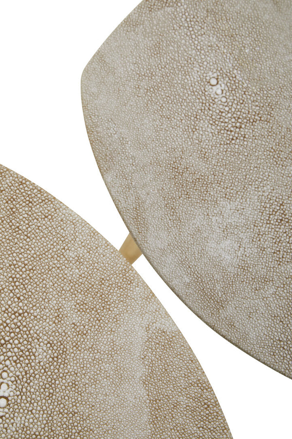 Cadio Set Of Two Shagreen Tables detail image – Xshowhome furniture
