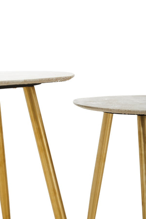 Cadio Set Of Two Shagreen Tables detail image – Xshowhome furniture