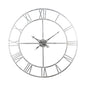 Large Silver Foil Skeleton Wall Clock