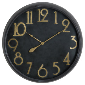Soho Brass and Black Large Clock