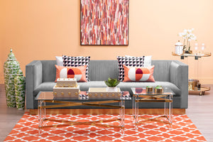 Opal 3 Seat Grey Sofa detail image – Xshowhome furniture