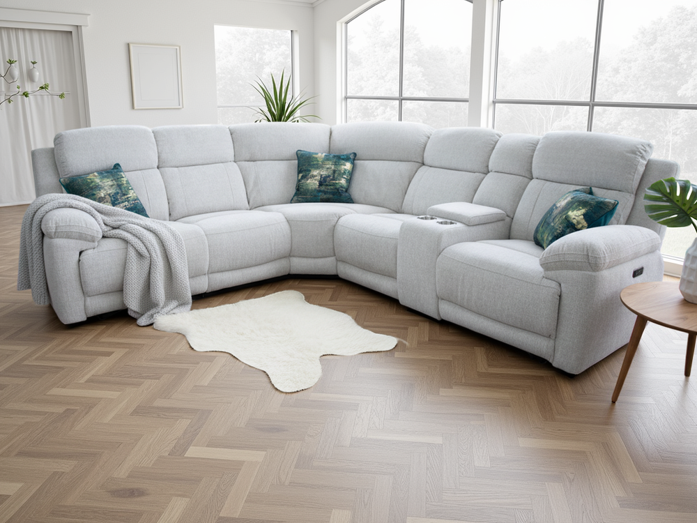 Owen Electric Recliner Sofa Beige Large Corner - Xshowhome