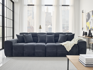 Jacob Sofa Black 4 Seater - Xshowhome