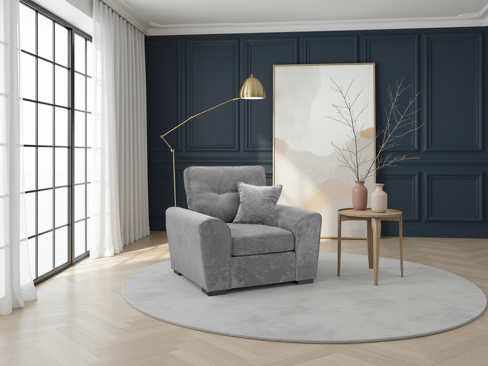 Maxwell Sofa Grey Armchair - Xshowhome
