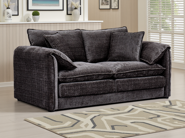 Solaya Sofa Black 2 Seater - Xshowhome